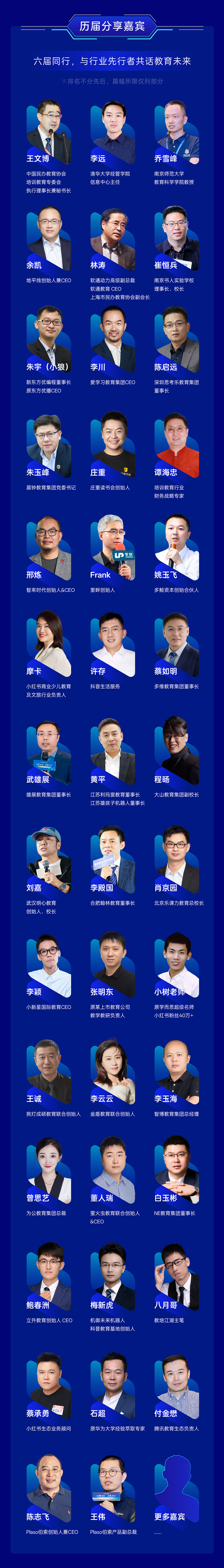 2026教育科技金陵峰会历届分享嘉宾